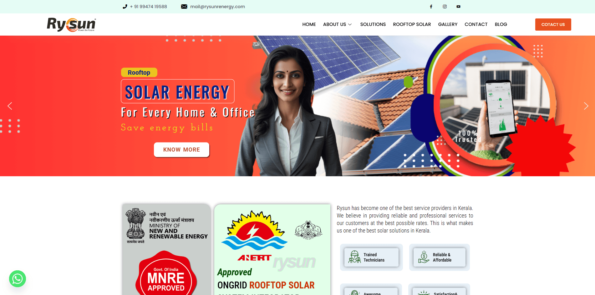 RysunEnergy: Powering the Future with a Dynamic WordPress Solar Platform - Featured Image